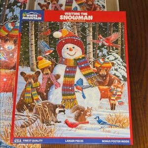 White Mountain Visiting the Snowman 500 pc puzzle
